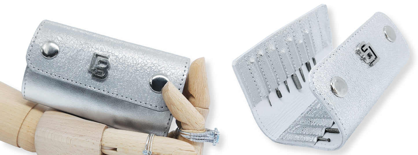 Férzer tok, csiszolófej tok, bőrtok, bőr tok, csiszolófej tartó bőr tok, case, cases, leather cases, nail art, manicure, műköröm tanfolyam, oktatás, műköröm oktatás, manikűrös és körömdizájner